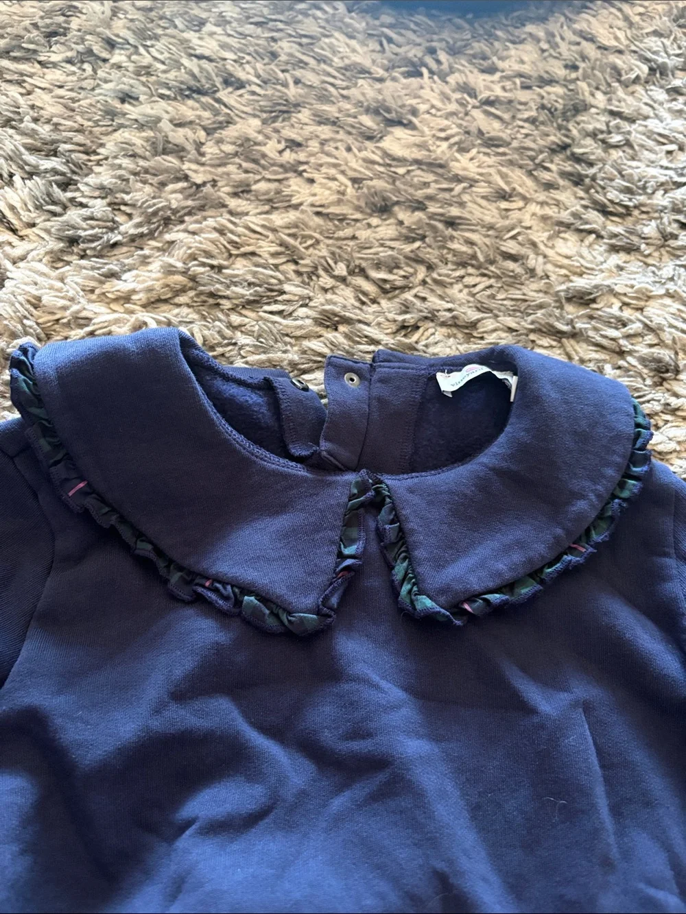Vineyard Vines Navy Ruffle Collar Sweatshirt